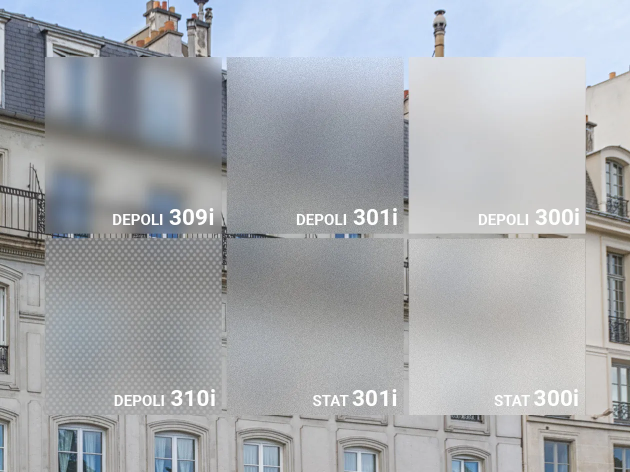 Confronto finiture pellicola privacy
